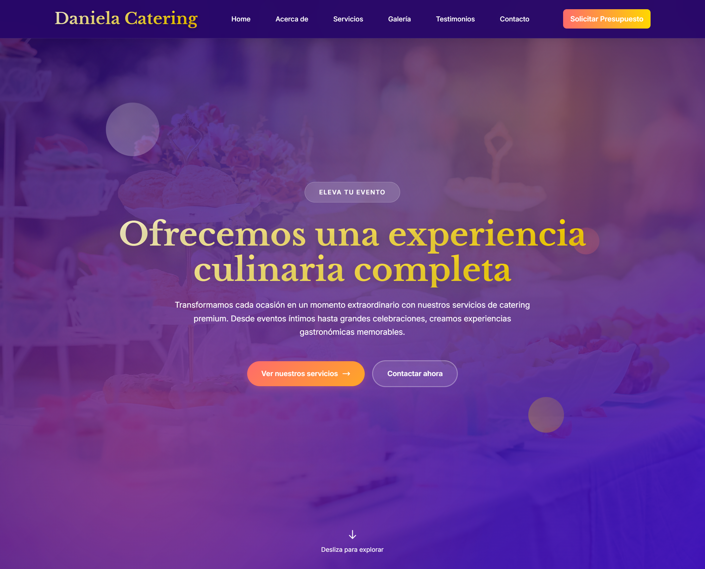Daniela Catering website